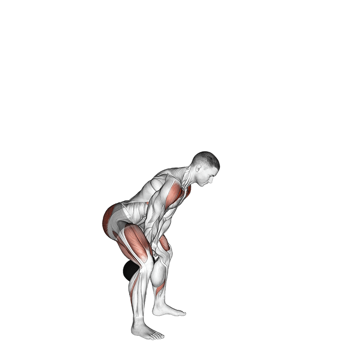 Kettlebell swing — animace cviku