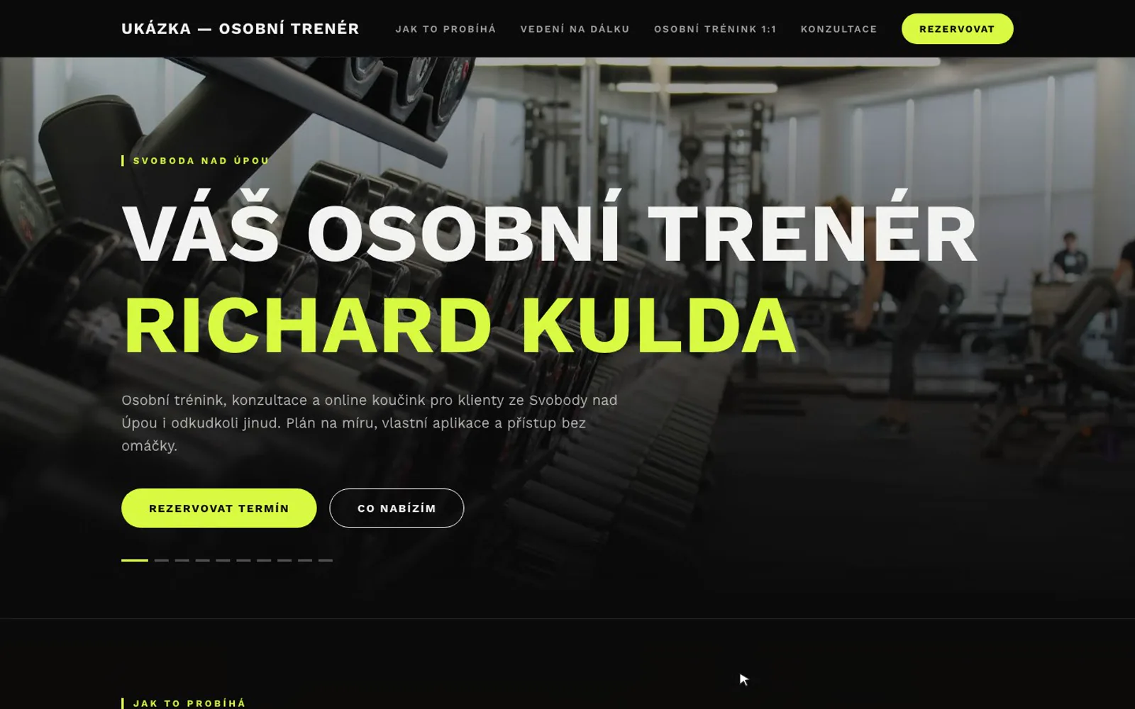 Ukázkový web trenéra